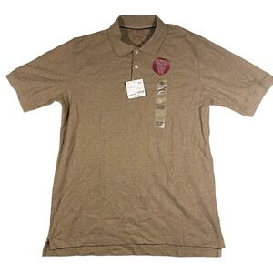 Covington Mens Classic Knit Performance Polo Shirt Short Sleeve Tan L 42-44